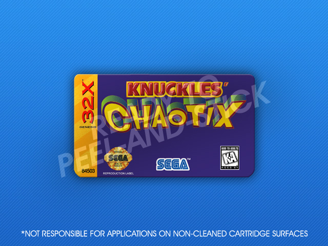  Information about Knuckles Chaotix and the