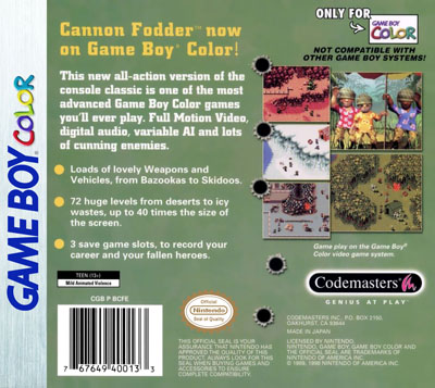 Cannon Fodder - Retro Game Cases 🕹️