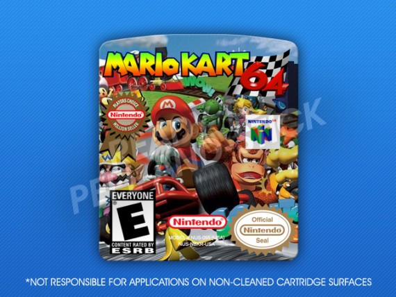 N64 - Mario Kart 64 Label - Retro Game Cases