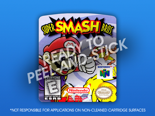 Super Smash Brothers Nintendo 64 Game Cartridge